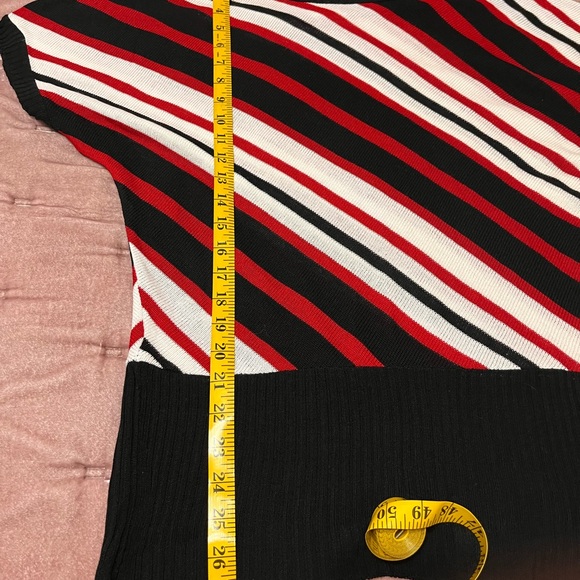 Vintage Striped Knitted Short Sleeved Sweater - Picture 7 of 10